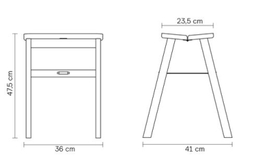 Form & Refine Angle Stool, Oak