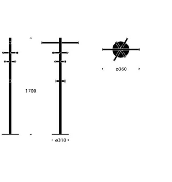 Frost Kleiderständer 1 NOVA gebürstet