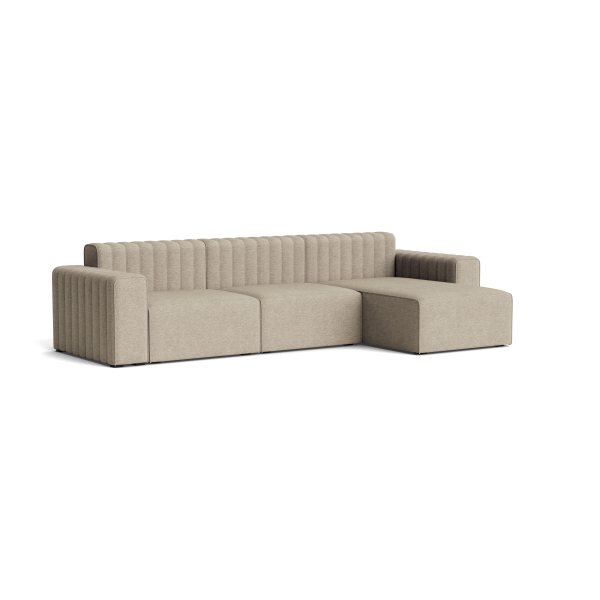 Norr11 RIFF Sofa, Three Seater with Chaise Lounge Left (Chaise Longue Left, Center, Right Arm)