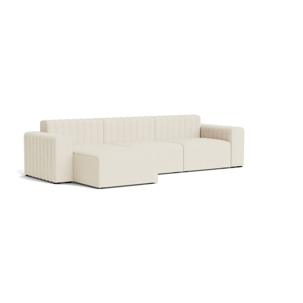 Norr11 RIFF Sofa, Three Seater with Chaise Lounge Right (Left Arm, Center, Chaise Longue Right)