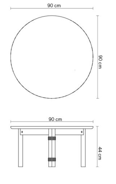 Form & Refine Strap Sofa Table Ø90
