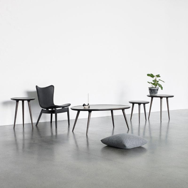 Mater Accent Oval Beistelltisch grau