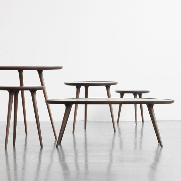 Mater Accent Oval Beistelltisch grau
