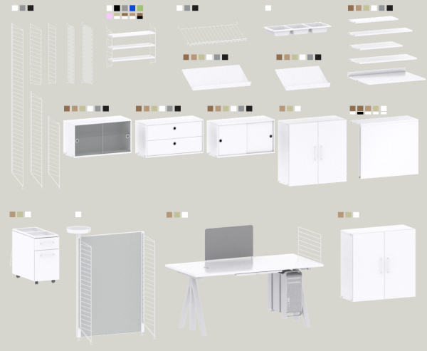 String Pocket Regal weiss